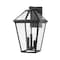 Z-Lite Talbot 3 Light Outdoor Wall Sconce, Black & Clear Beveled 579XL-BK - alternate 3